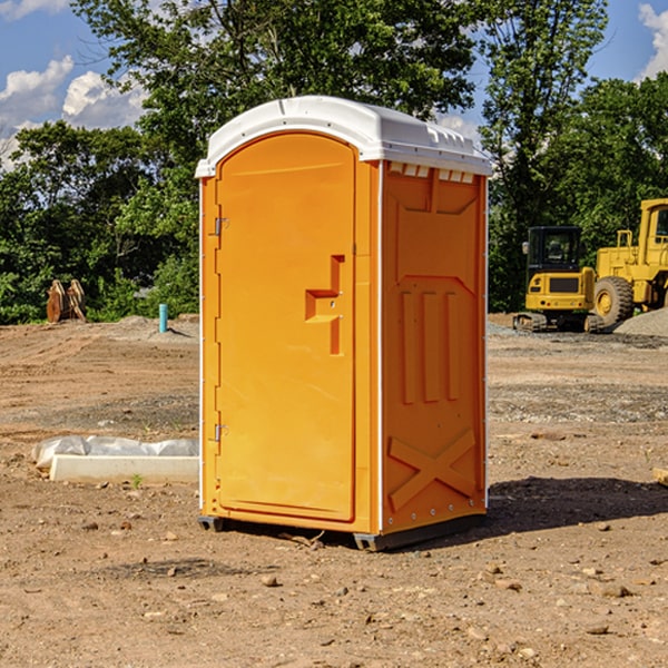 can i customize the exterior of the portable toilets with my event logo or branding in Red Bud